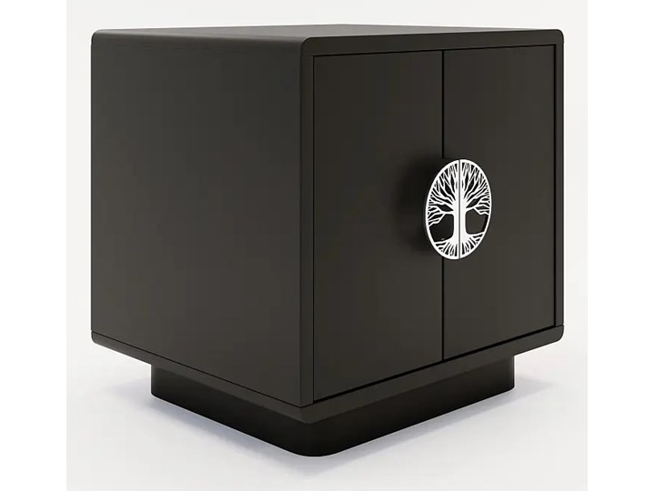 Czarna szafka nocna Dancan LOTTA Drewno Płyta MDF Metal Płyta laminowana Szerokość 40 cm Głębokość 35 cm Wysokość 40 cm Styl Nowoczesny