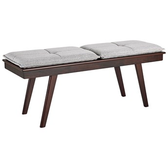 Beliani Ławka na przedpokój ciemne drewno MDF z poduszkami prostokątna retro klasyczny design