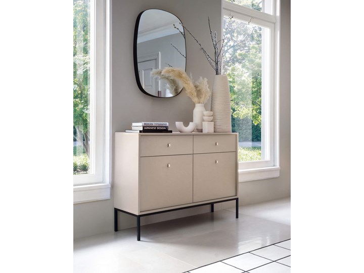 Stolik nocny MONO MS54 Beż piaskowy Szerokość 54 cm Nocne Głębokość 39 cm Płyta MDF Kolor Beżowy Wysokość 56 cm Styl Nowoczesny