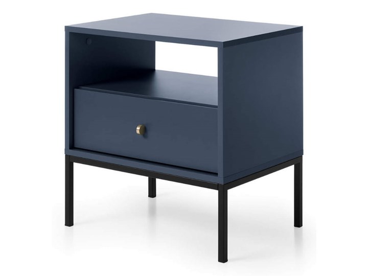 Stolik nocny MONO MS54 Granatowy Szerokość 54 cm Głębokość 39 cm Nocne Płyta MDF Wysokość 56 cm Styl Nowoczesny Kategoria Szafki i regały