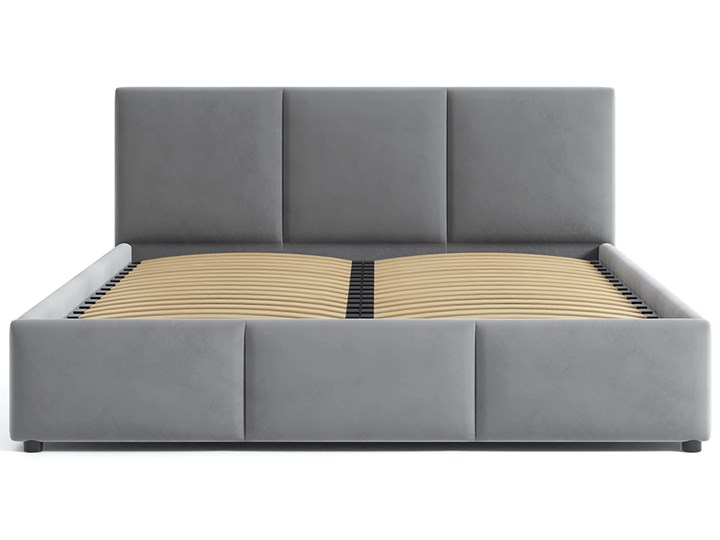 Łóżko welurowe szare 180x200 SFG0111 Łóżko tapicerowane Tkanina Kategoria Łóżka do sypialni