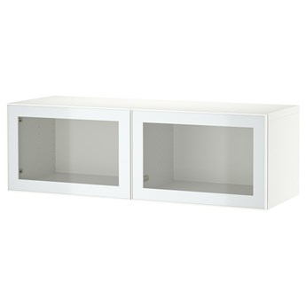 IKEA BESTÅ Kombinacja szafek ściennych, Biały/Glassvik biały, 120x42x38 cm