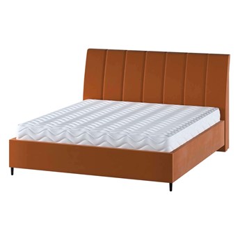 Łóżko Maya, karmelowy - welwet, 140 cm, Tkaniny tapicerskie - łóżka