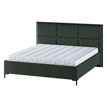 Łóżko Nord, leśna zieleń szenil, 140 cm, Tkaniny tapicerskie - łóżka