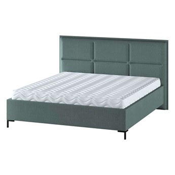 Łóżko Nord, morska zieleń szenil, 140 cm, Tkaniny tapicerskie - łóżka