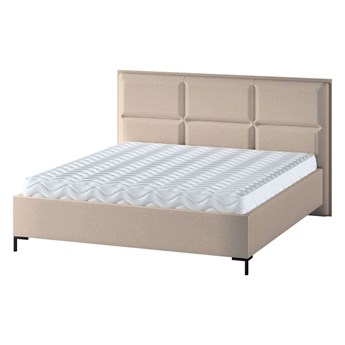 Łóżko Nord, jasny beż, 140 cm, Tkaniny tapicerskie - łóżka