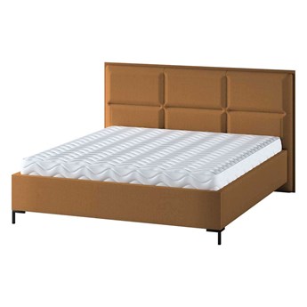 Łóżko Nord, bursztynowy, 140 cm, Tkaniny tapicerskie - łóżka