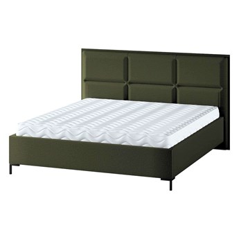 Łóżko Nord, zieleń khaki, 140 cm, Tkaniny tapicerskie - łóżka