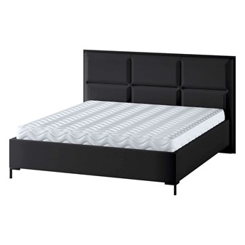 Łóżko Nord, czarny, 140 cm, Tkaniny tapicerskie - łóżka