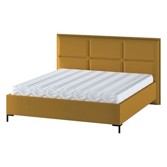 Łóżko Nord, miodowy szenil, 140 cm, Tkaniny tapicerskie - łóżka