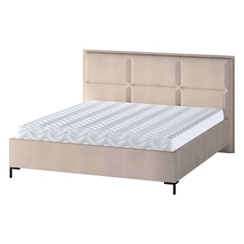 Łóżko Nord, jasny beż - sztruks, 140 cm, Tkaniny tapicerskie - łóżka