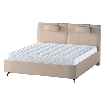 Łóżko Layla, jasny beż, 140 cm, Tkaniny tapicerskie - łóżka