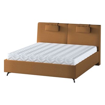 Łóżko Layla, bursztynowy, 140 cm, Tkaniny tapicerskie - łóżka