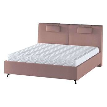Łóżko Layla, zgaszony róż szenil, 140 cm, Tkaniny tapicerskie - łóżka
