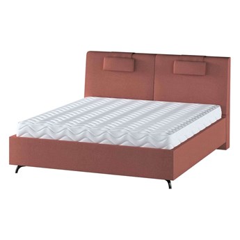 Łóżko Layla, brązowo-koniakowy szenil, 140 cm, Tkaniny tapicerskie - łóżka