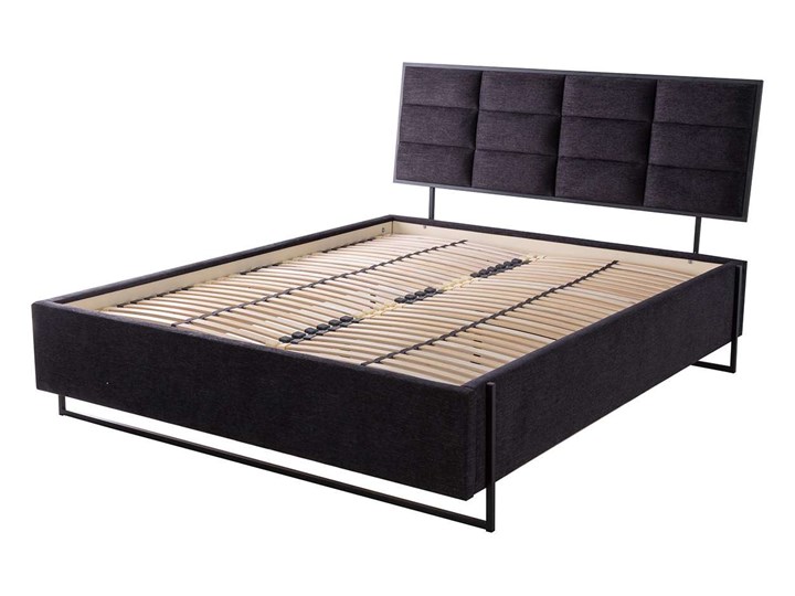 Łóżko Soft Loft, szara mięta - sztruks, 140 cm, Tkaniny tapicerskie - łóżka Kategoria Łóżka do sypialni Drewno Tkanina Łóżko tapicerowane Styl Industrialny