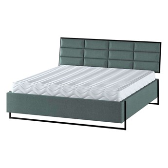 Łóżko Soft Loft, morska zieleń szenil, 140 cm, Tkaniny tapicerskie - łóżka
