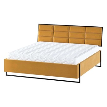 Łóżko Soft Loft, miodowy - welwet, 140 cm, Tkaniny tapicerskie - łóżka