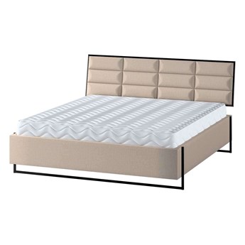 Łóżko Soft Loft, jasny beż, 140 cm, Tkaniny tapicerskie - łóżka