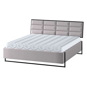 Łóżko Soft Loft, ciepły szary, 140 cm, Tkaniny tapicerskie - łóżka