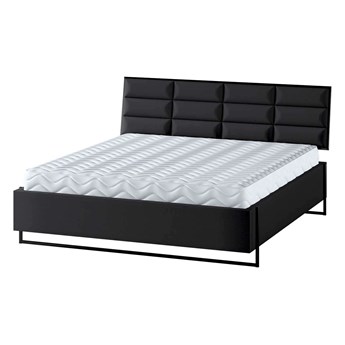 Łóżko Soft Loft, czarny, 140 cm, Tkaniny tapicerskie - łóżka