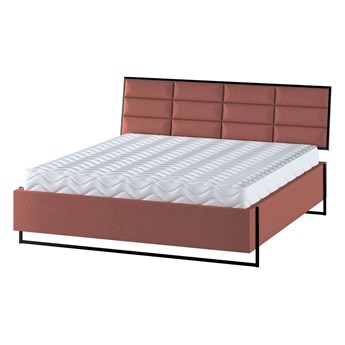 Łóżko Soft Loft, brązowo-koniakowy szenil, 140 cm, Tkaniny tapicerskie - łóżka
