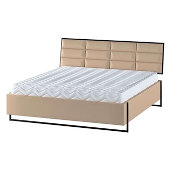 Łóżko Soft Loft, jasno beżowa bukla, 140 cm, Tkaniny tapicerskie - łóżka