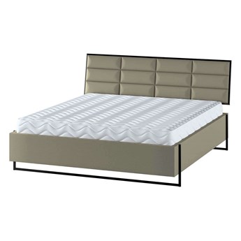 Łóżko Soft Loft, ciemno beżowa bukla, 140 cm, Tkaniny tapicerskie - łóżka