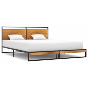 vidaXL Rama łóżka, metalowa, 140 x 200 cm