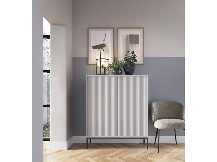 Stolik nocny NOVA S54 Szary Wysokość 56 cm Styl Nowoczesny