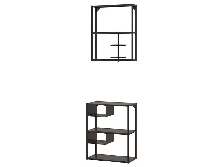 IKEA ENHET Regał, antracyt, 60x30x150 cm Metal Szerokość 60 cm Pomieszczenie do kuchni Zestaw Głębokość 30 cm Wisząca Na dekoracje Kategoria Półki
