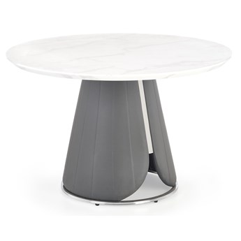 Stół rozkładany KLER biały marmur 120/160 cm