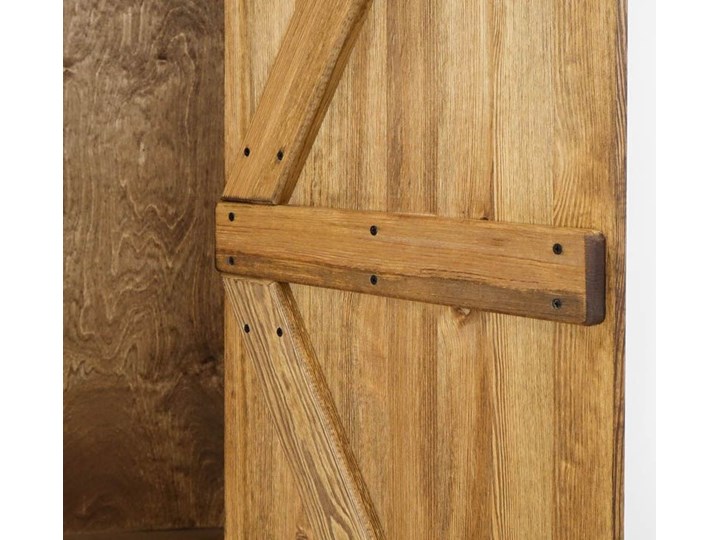 Szafa drewniana dwudrzwiowa Rustyk Drewno Stal Głębokość 60 cm Metal Wysokość 190 cm Szerokość 105 cm Styl Vintage