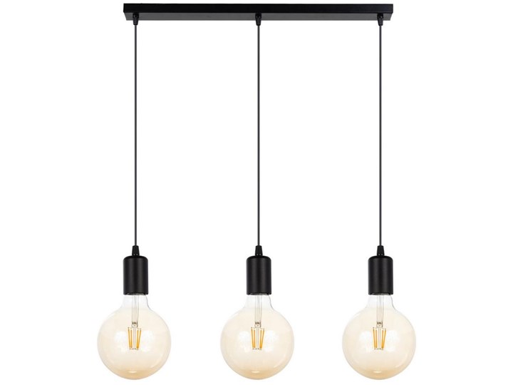 Żyrandol na lince MIROS 3xE27/60W/230V czarny Metal Tworzywo sztuczne Kategoria Lampy wiszące