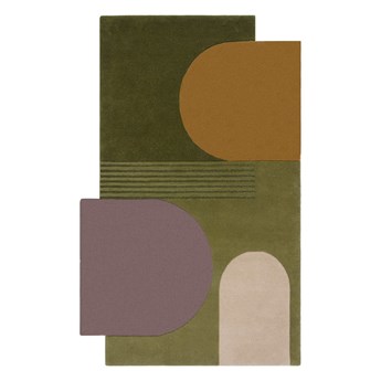 Zielony wełniany dywan 240x150 cm Lozenge – Flair Rugs