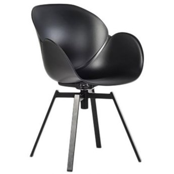 Krzesło z tworzywa Malmo czarne