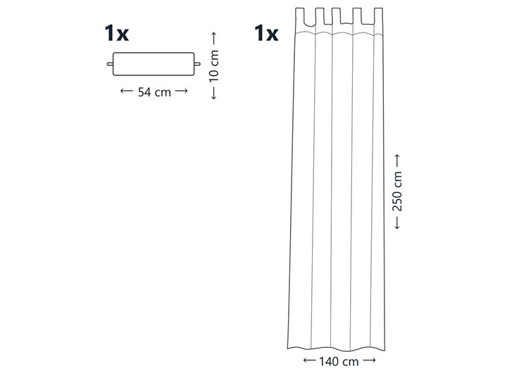 Zasłona OXFORD na szelkach niebieski 140x250 cm - Homla Zasłona zaciemniająca Wzór Gładkie Kategoria Zasłony