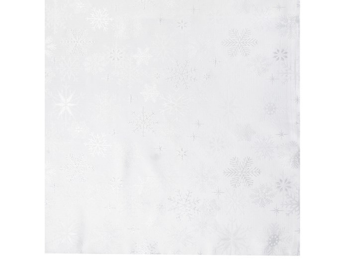 Obrus SILVER SNOW w śnieżynki biały 150x220 cm - Homla Wzór Bożonarodzeniowy Poliester Kategoria Obrusy i serwety do kuchni