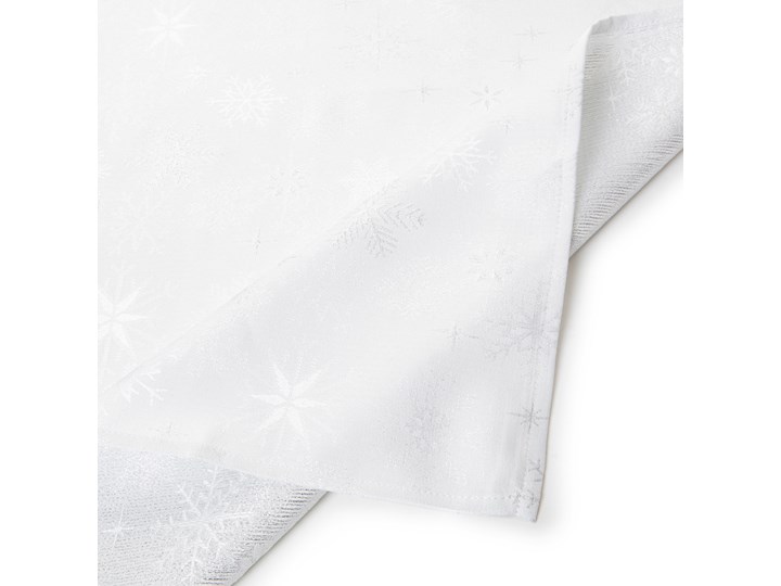 Obrus SILVER SNOW w śnieżynki biały 150x220 cm - Homla Poliester Wzór Bożonarodzeniowy