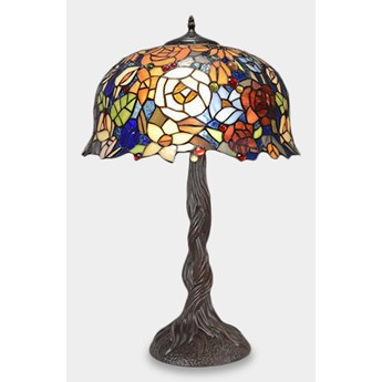 Lampa Witrażowa w Stylu Tiffany Kolorowe Kwiaty
