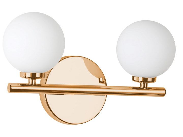 KINKIET LAMPA ŚCIENNA NOWOCZESNA ZŁOTA MARSIADA W2 LUMINA DECO Kinkiet z kloszem Kinkiet LED Kinkiet z abażurem Szkło Metal Styl Nowoczesny