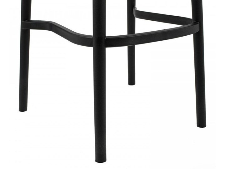 Krzesło barowe, hoker COUNTRY czarne z tworzywa Tworzywo sztuczne Szerokość 53 cm Głębokość 53 cm Wysokość 103 cm Pomieszczenie Kuchnia