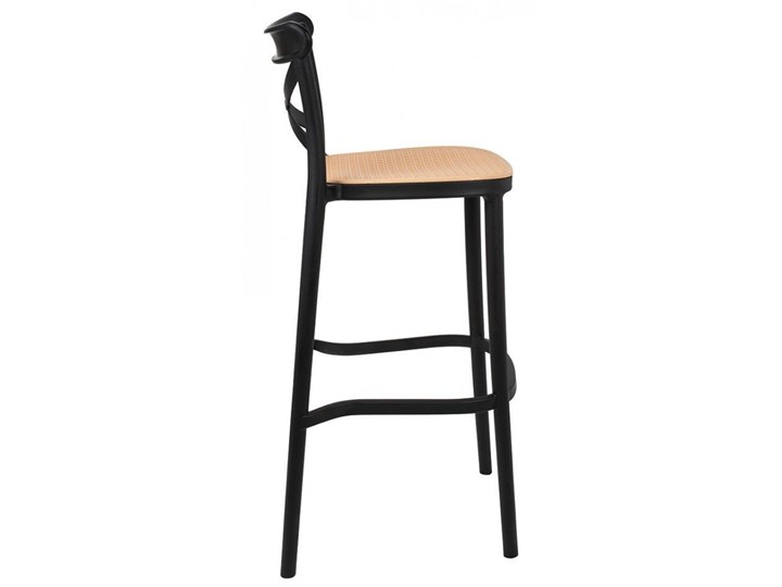 Krzesło barowe, hoker COUNTRY czarne z tworzywa Wysokość 103 cm Szerokość 53 cm Głębokość 53 cm Tworzywo sztuczne Pomieszczenie Kuchnia