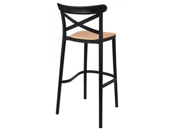 Krzesło barowe, hoker COUNTRY czarne z tworzywa Tworzywo sztuczne Wysokość 103 cm Pomieszczenie Kuchnia Szerokość 53 cm Głębokość 53 cm Rodzaj(n) Krzesła