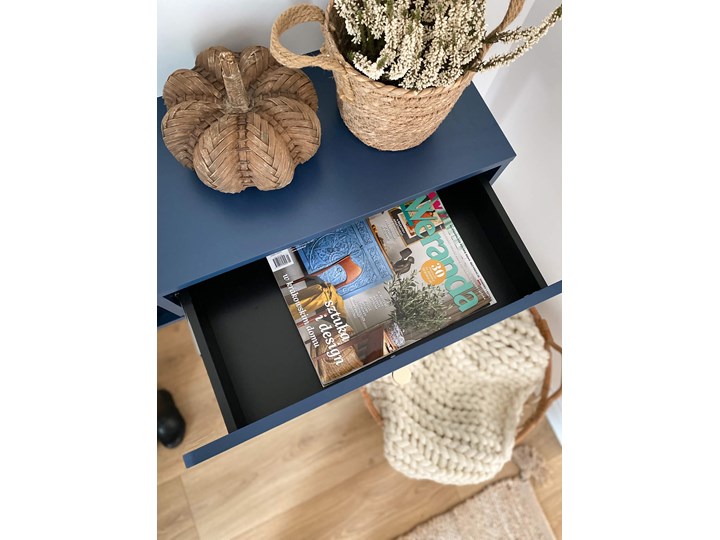 Konsola COLORS CS-07 Granat Wysokość 80 cm Głębokość 30 cm Z szufladą Szerokość 105 cm Styl Nowoczesny