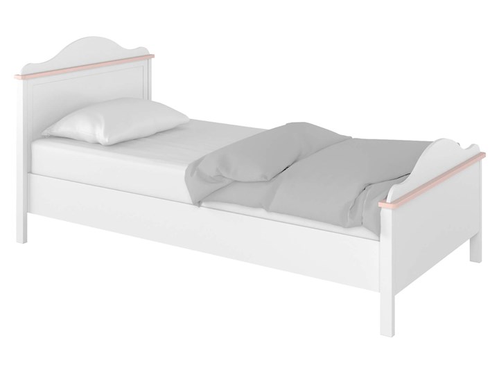 Łóżko z materacem LUNA LN-08 biały/różowy Drewno Styl Nowoczesny Kategoria Łóżka do sypialni