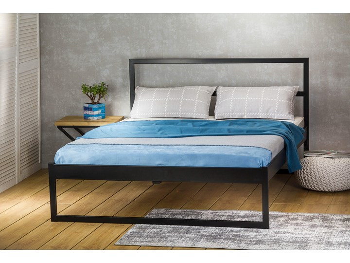 Łóżko metalowe nowoczesne "Simply 3" z jednym szczytem