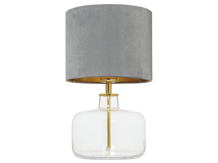 LORA 1 x 25W LED E27 (złoty / transparent / szary ze złotem) KASPA 41067108 Lampa nocna Lampa z abażurem Kolor Przezroczysty Wysokość 20 cm Szkło Pomieszczenie Jadalnia