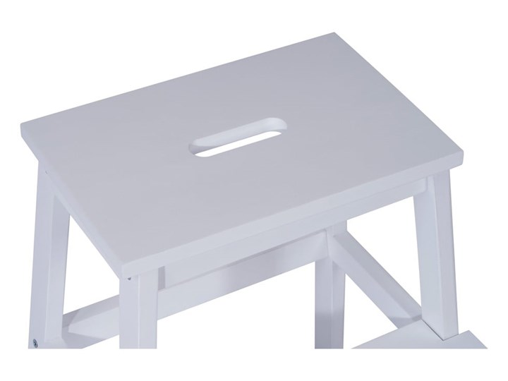 Biały stołek z drewna kauczukowego ze schodkiem Corg – Bonami Selection Kategoria Pozostałe meble kuchenne