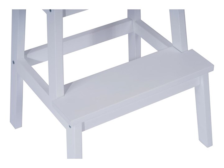 Biały stołek z drewna kauczukowego ze schodkiem Corg – Bonami Selection Kategoria Pozostałe meble kuchenne